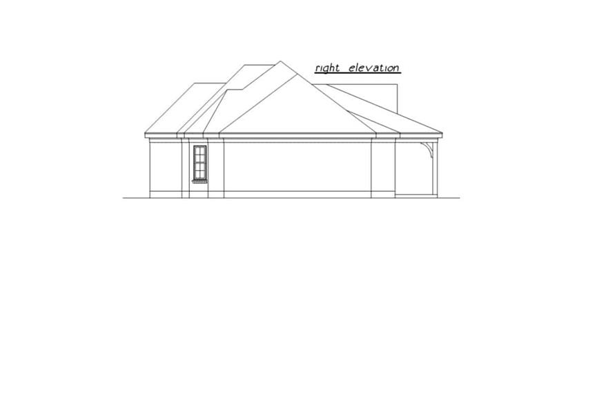 203-1038: Home Plan Right Elevation