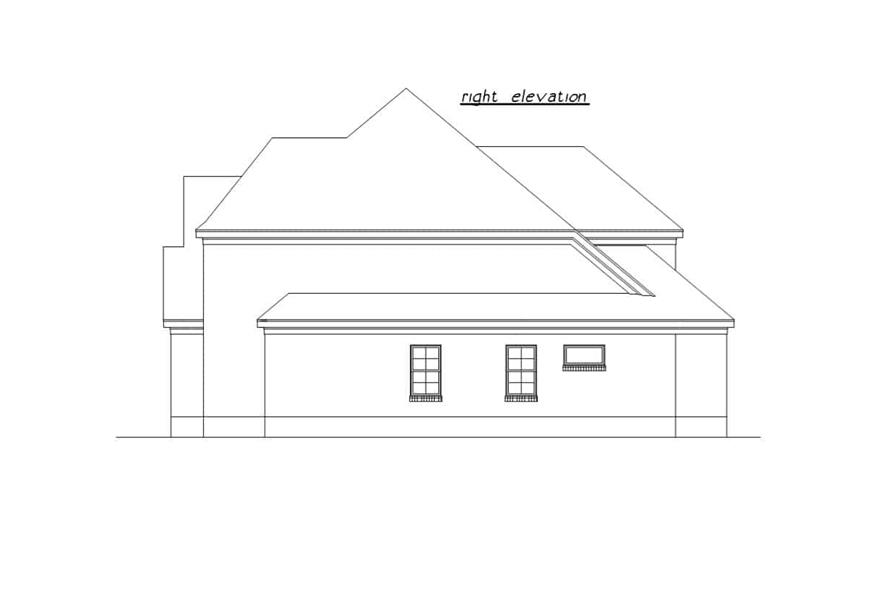 Home Plan Right Elevation of this 4-Bedroom,2762 Sq Ft Plan -203-1039