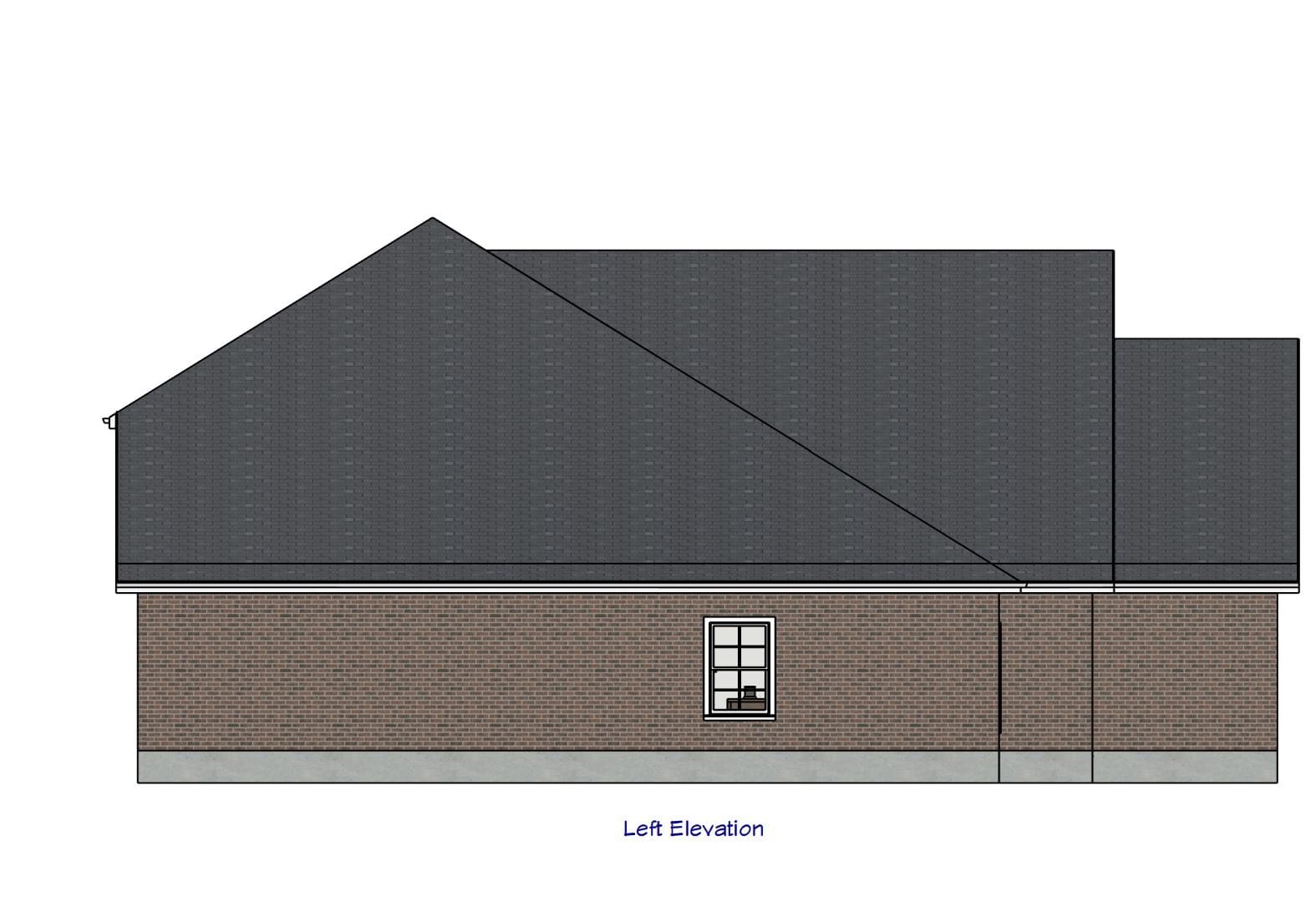 Home Plan Left Elevation of this 4-Bedroom,1988 Sq Ft Plan -203-1040