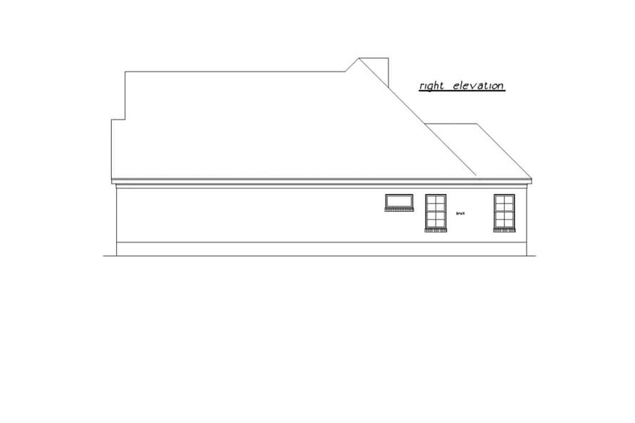 203-1043: Home Plan Right Elevation