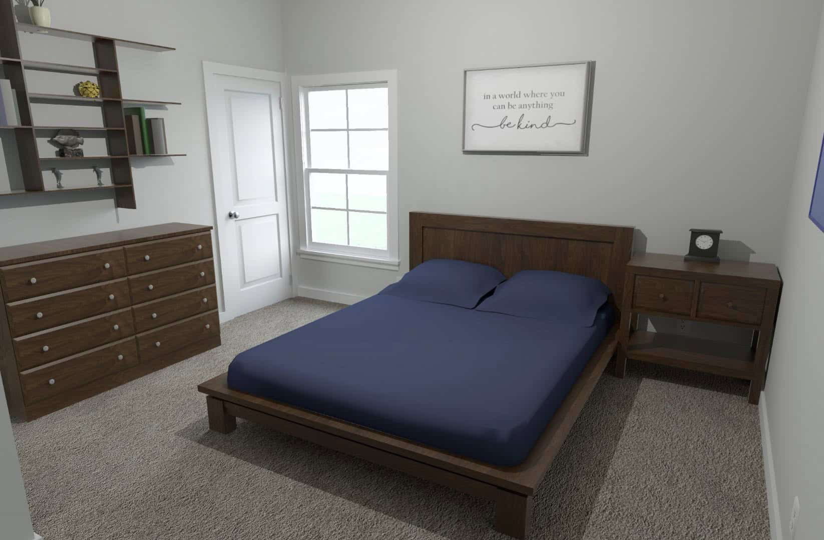 Master Bedroom of this 2-Bedroom,769 Sq Ft Plan -203-1048