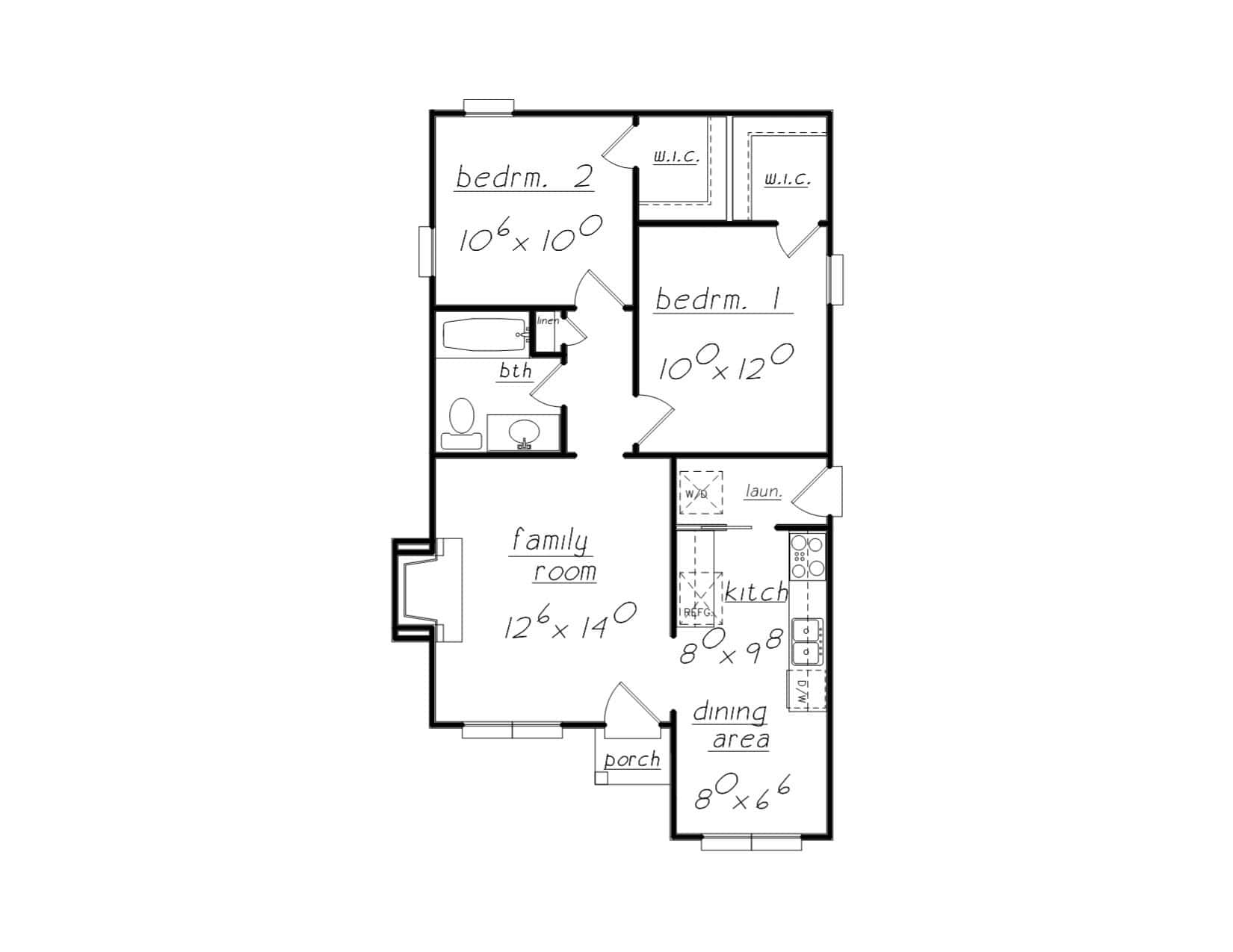 Main Level of Country Plan #203-1048