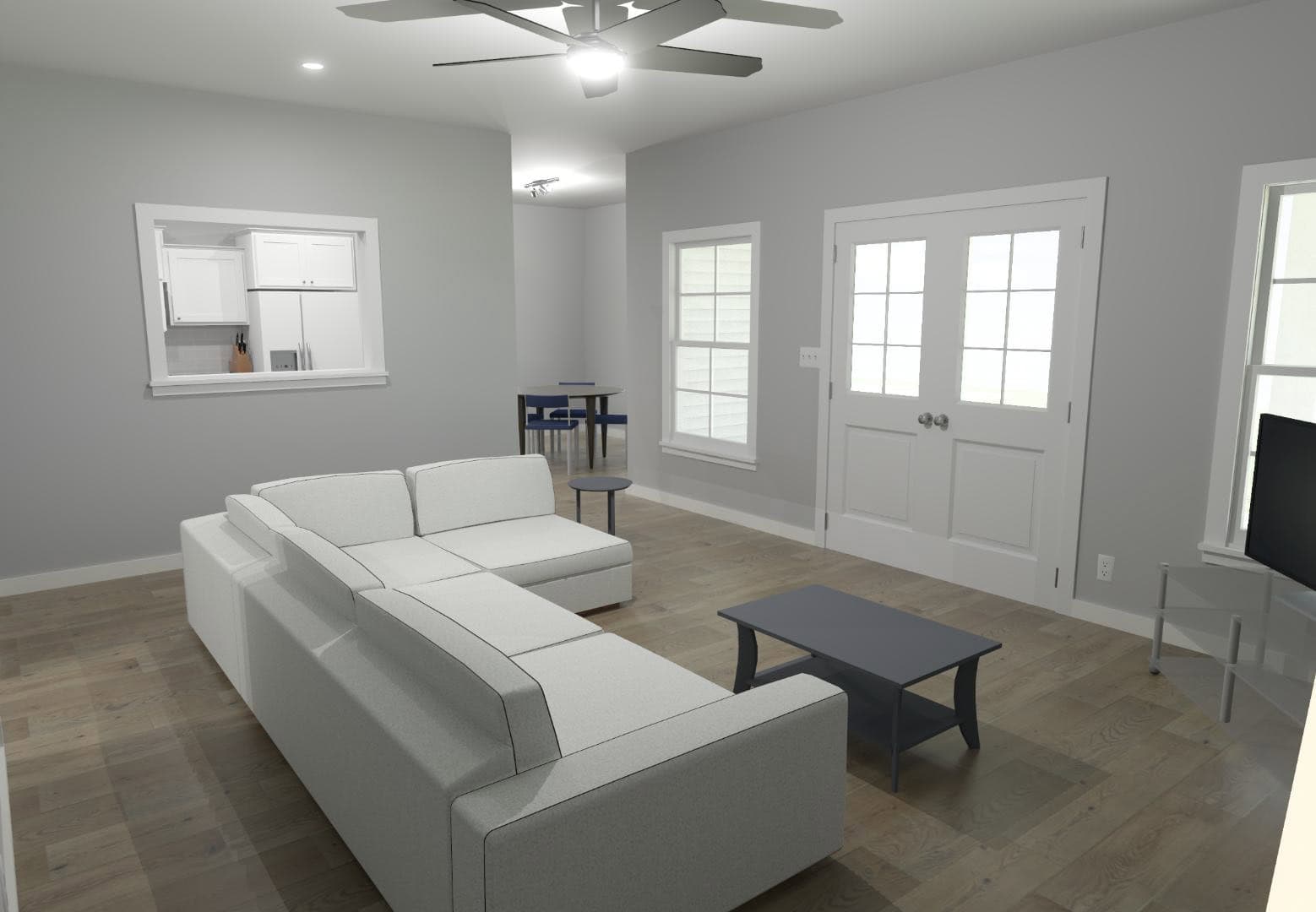 Family Room of this 2-Bedroom,966 Sq Ft Plan -203-1050