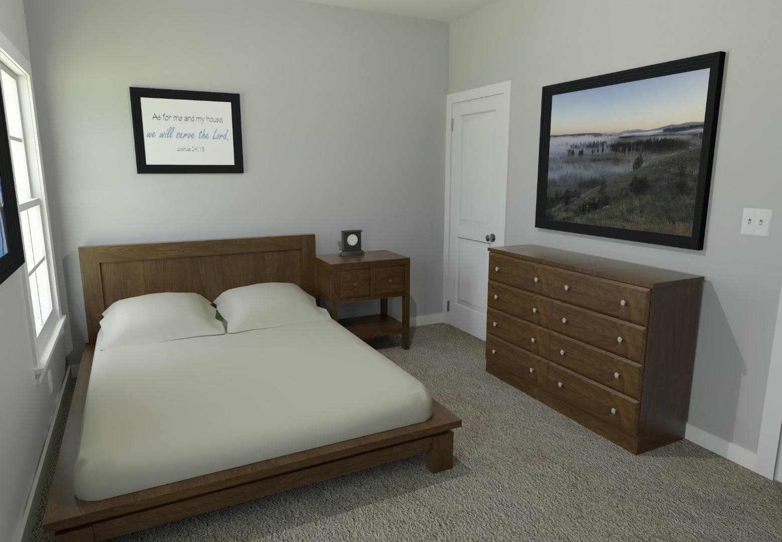 Bedroom of this 2-Bedroom,966 Sq Ft Plan -203-1050