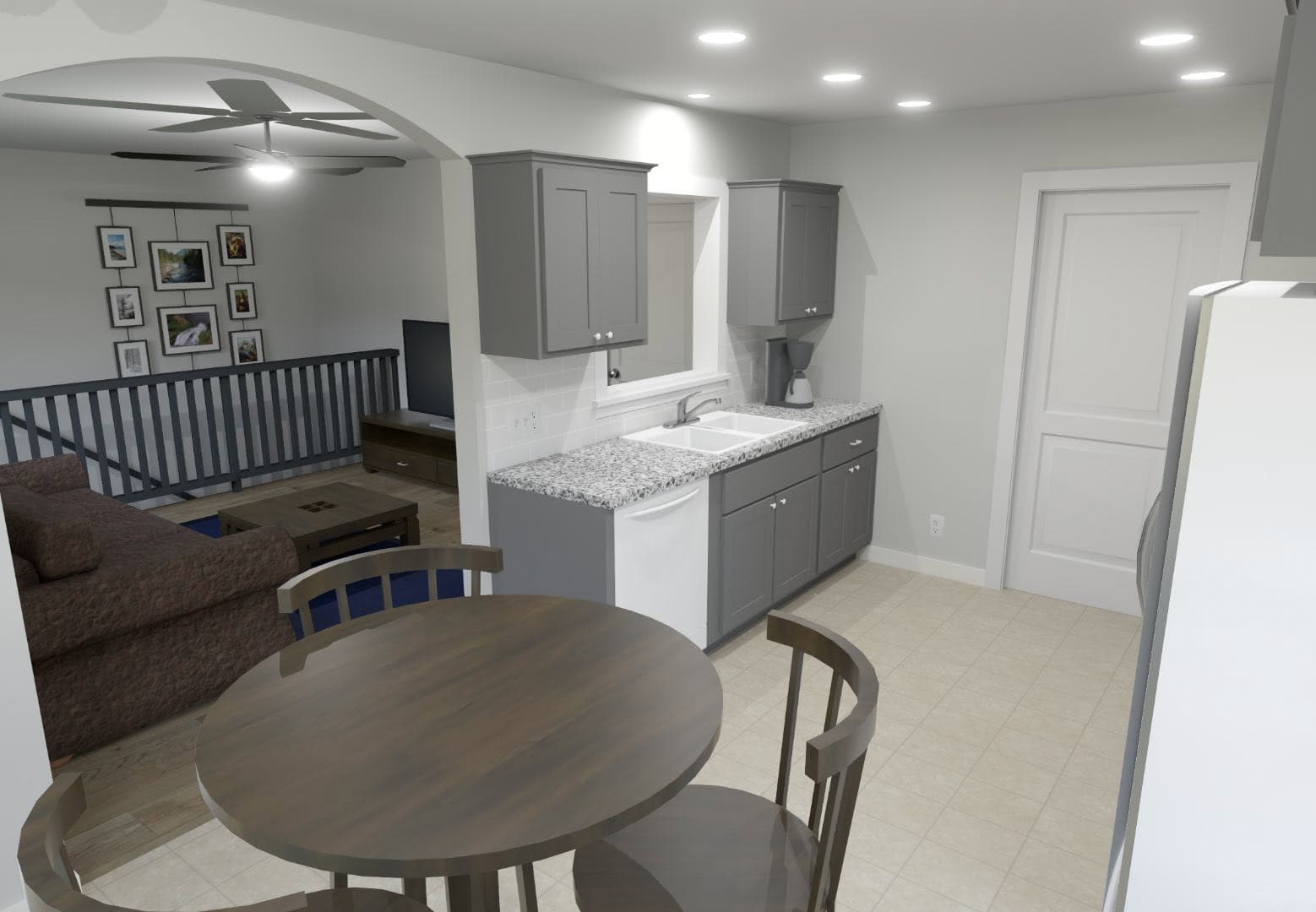 Dining Room of this 1-Bedroom,684 Sq Ft Plan -203-1053