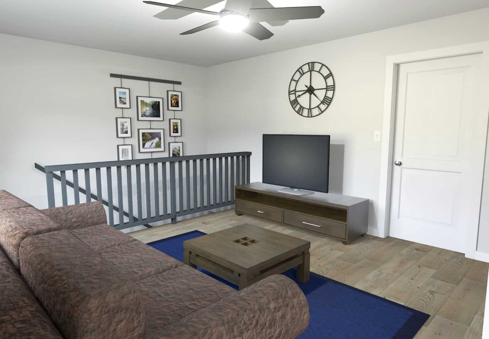 Family Room of this 1-Bedroom,684 Sq Ft Plan -203-1053