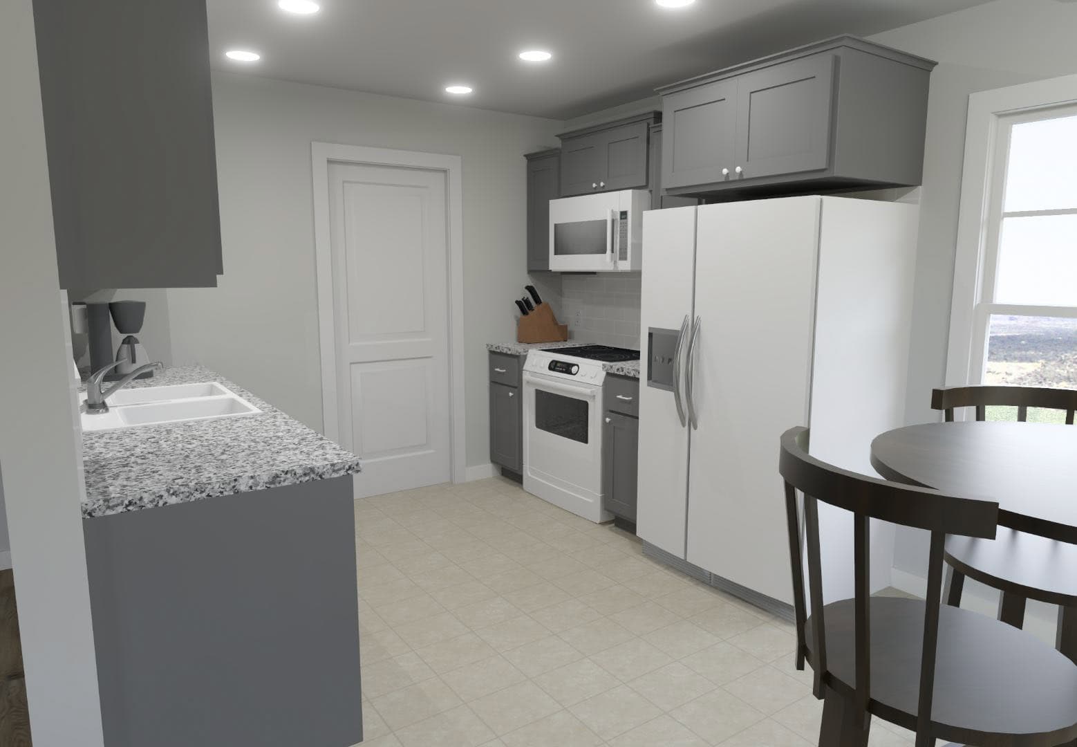 Kitchen of this 1-Bedroom,684 Sq Ft Plan -203-1053