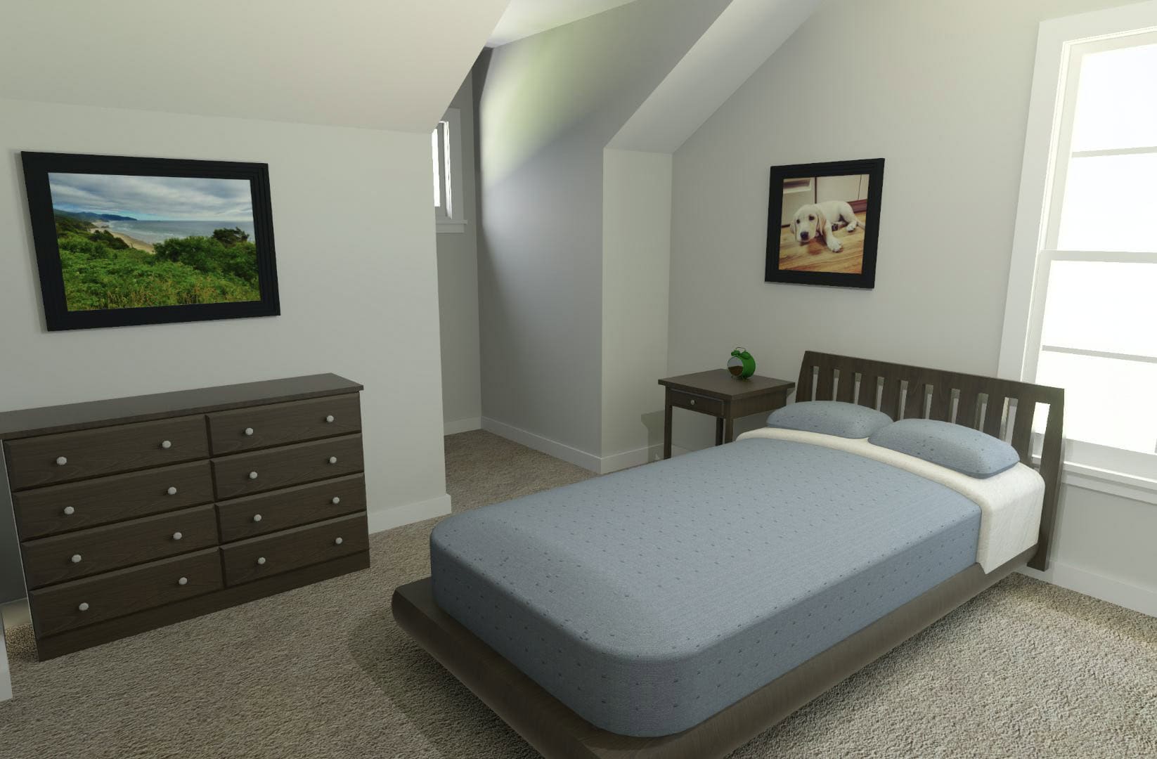Bedroom of this 2-Bedroom,963 Sq Ft Plan -203-1055