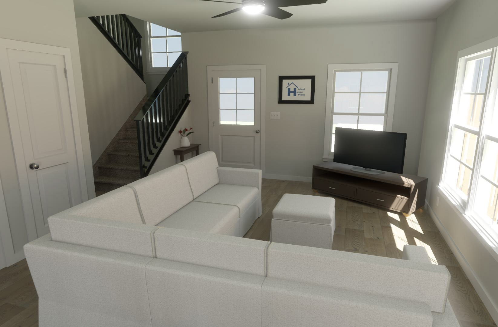 Family Room of this 2-Bedroom,963 Sq Ft Plan -203-1055