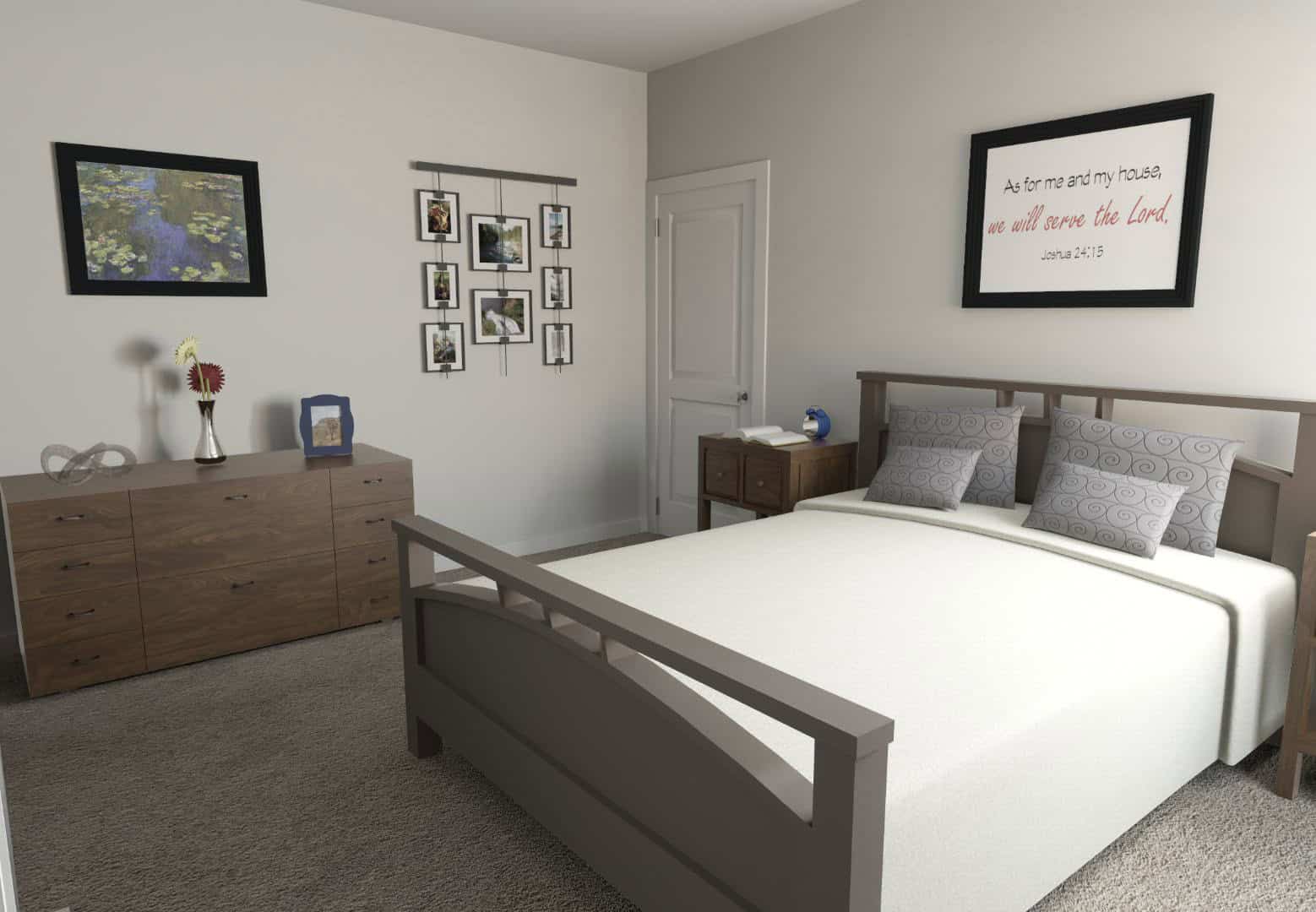 Master Bedroom of this 3-Bedroom,1383 Sq Ft Plan -203-1056