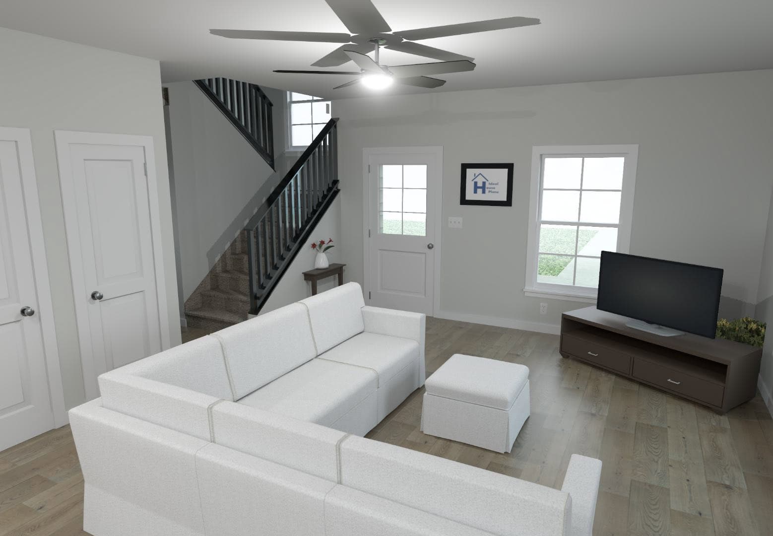 Family Room of this 3-Bedroom,1383 Sq Ft Plan -203-1056
