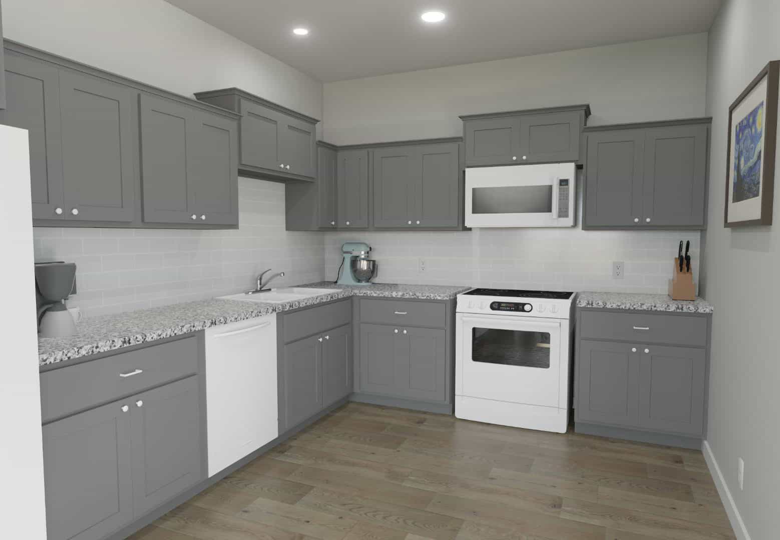 Kitchen of this 3-Bedroom,1383 Sq Ft Plan -203-1056