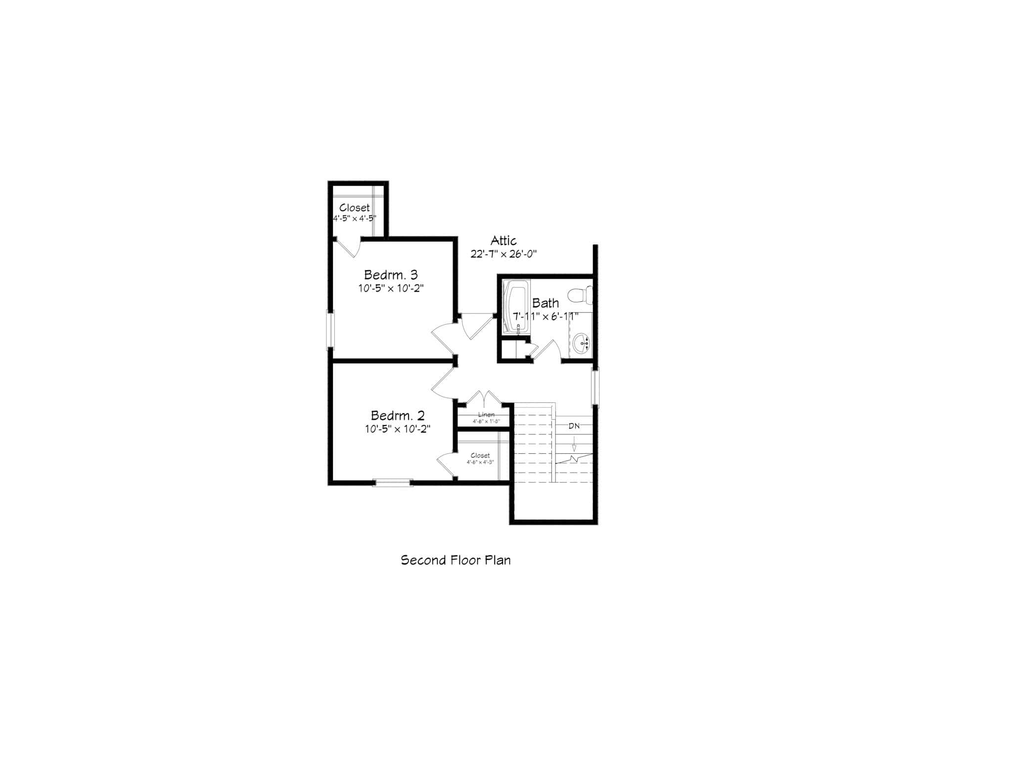 Upper Level of Country Plan #203-1056