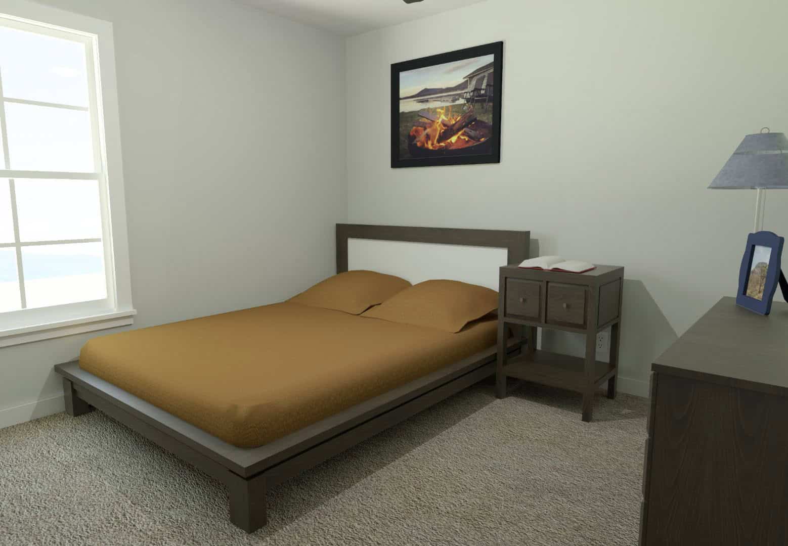 Bedroom of this 3-Bedroom,1383 Sq Ft Plan -203-1056