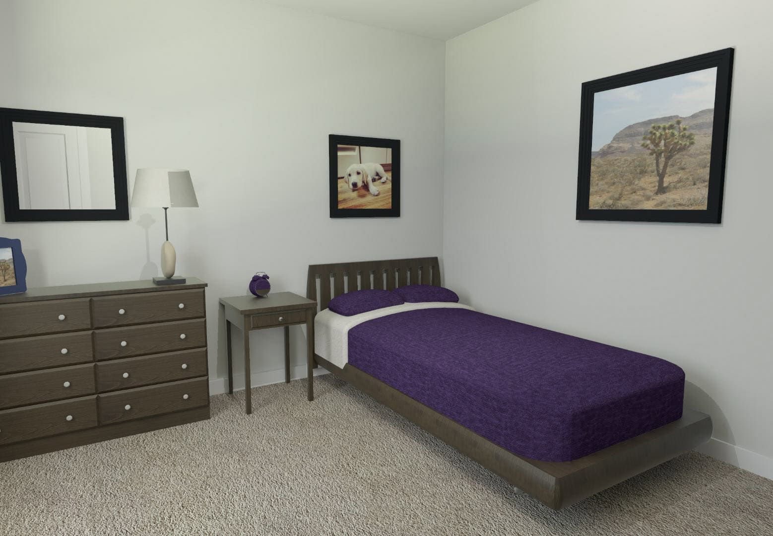 Bedroom of this 3-Bedroom,1383 Sq Ft Plan -203-1056