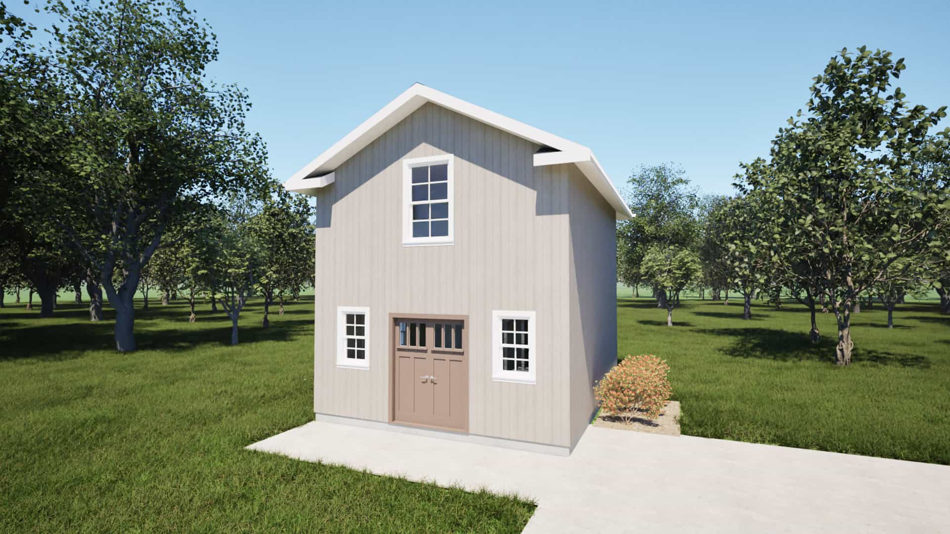 Front View of this 1-Bedroom,578 Sq Ft Plan -203-1057