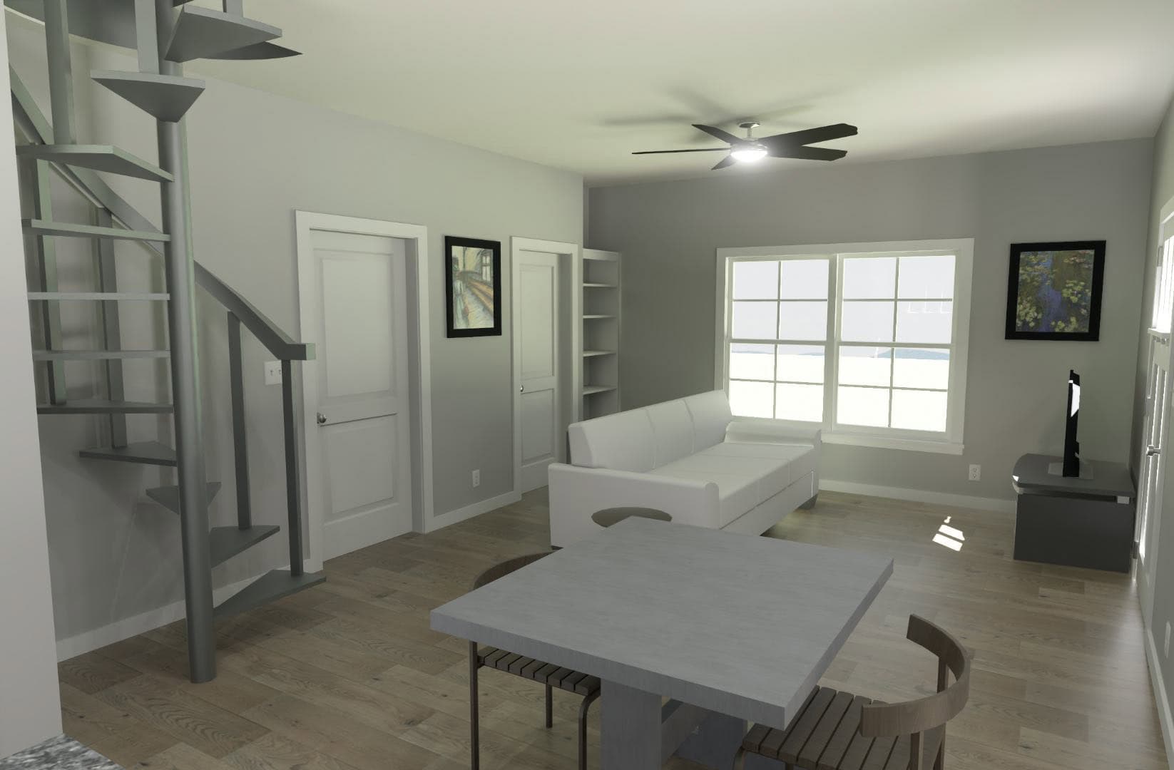 Family Room of this 2-Bedroom,867 Sq Ft Plan -203-1058