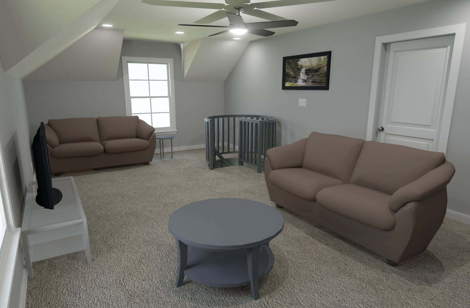 Playroom of this 2-Bedroom,867 Sq Ft Plan -203-1058