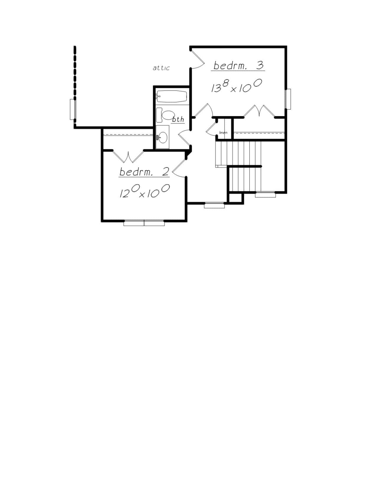 Upper Level of Country Plan #203-1060