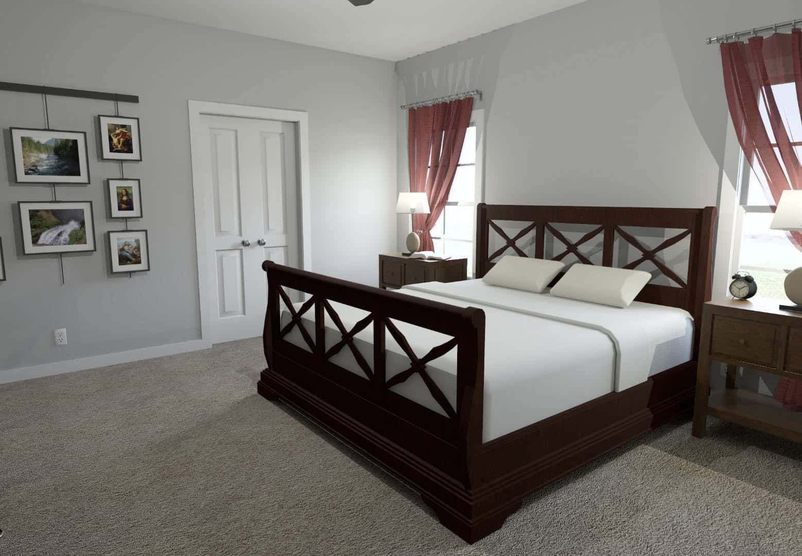 Master Bedroom of this 3-Bedroom,1520 Sq Ft Plan -203-1061
