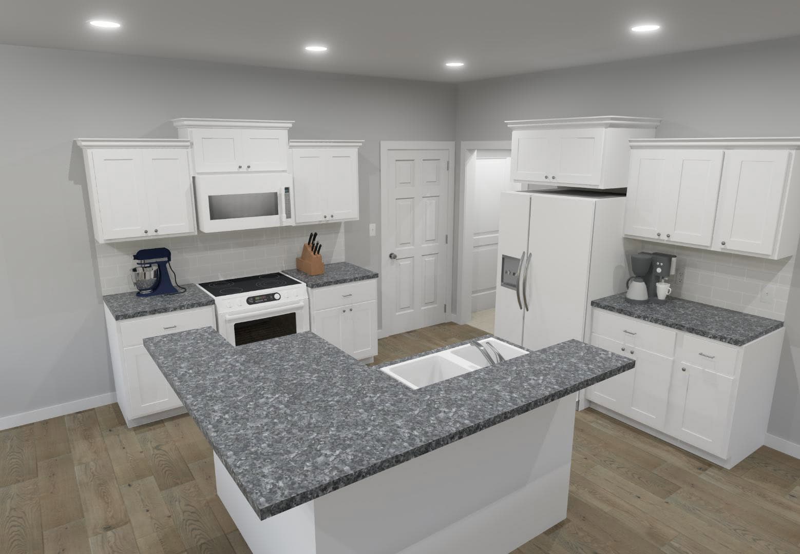 Kitchen: Kitchen Island of this 3-Bedroom,1520 Sq Ft Plan -203-1061