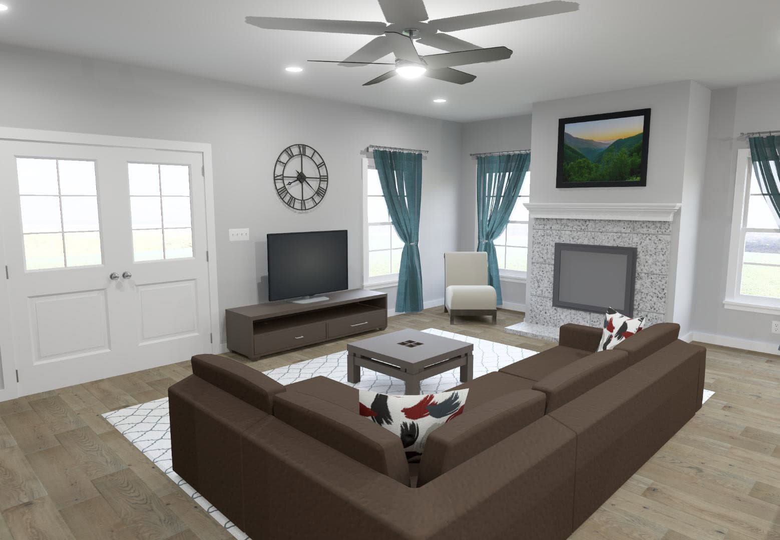 Family Room of this 3-Bedroom,1520 Sq Ft Plan -203-1061