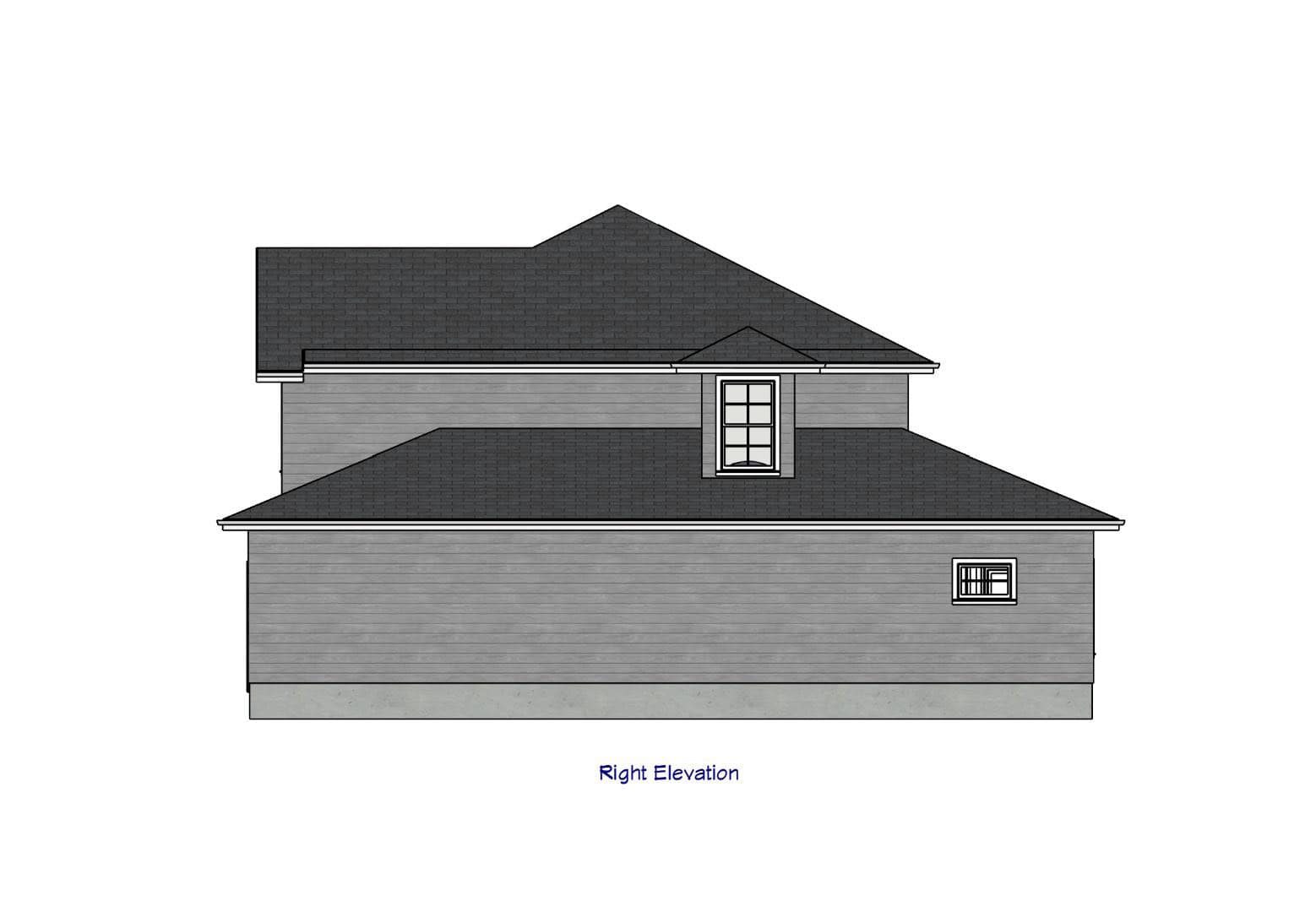 Home Plan Right Elevation of this 5-Bedroom,2224 Sq Ft Plan -203-1062