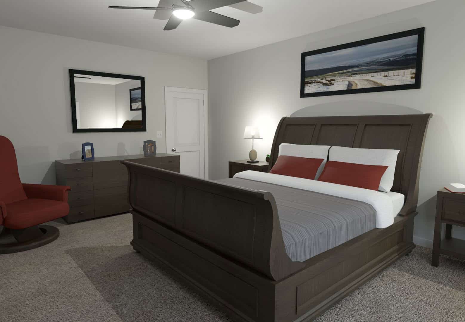 Master Bedroom of this 5-Bedroom,2224 Sq Ft Plan -203-1062