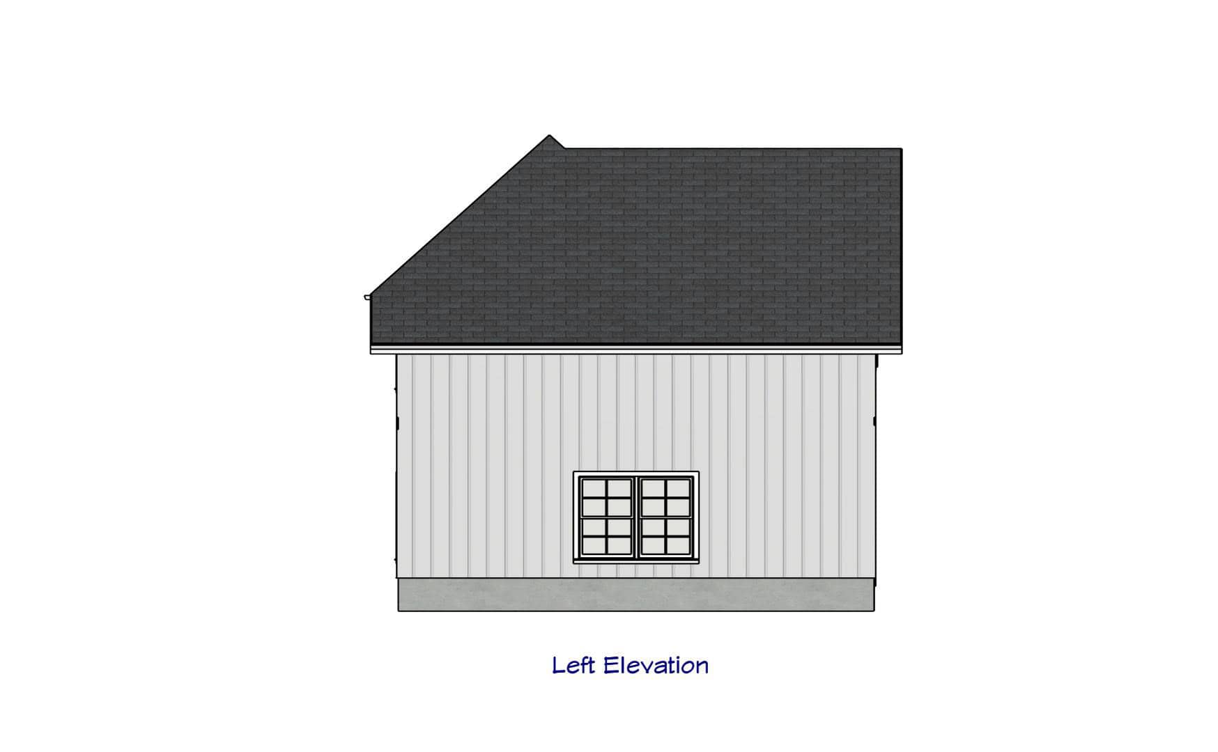 Home Plan Left Elevation of this 1-Bedroom,872 Sq Ft Plan -203-1063