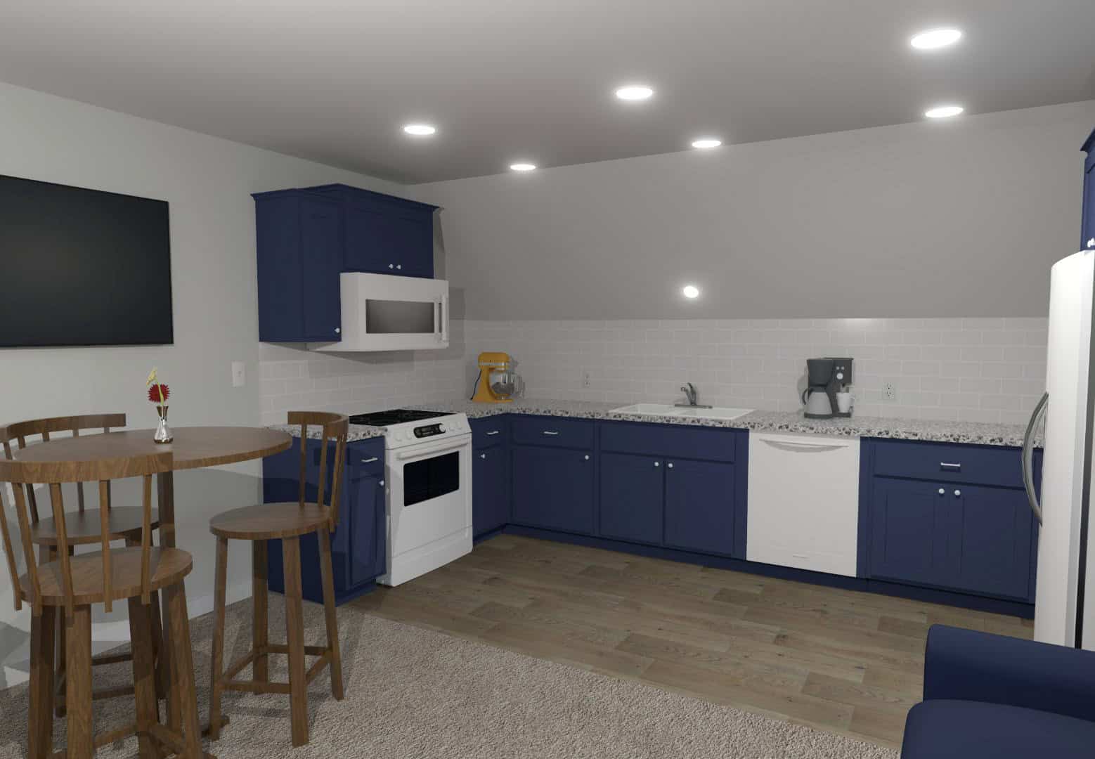 Kitchen of this 1-Bedroom,872 Sq Ft Plan -203-1063