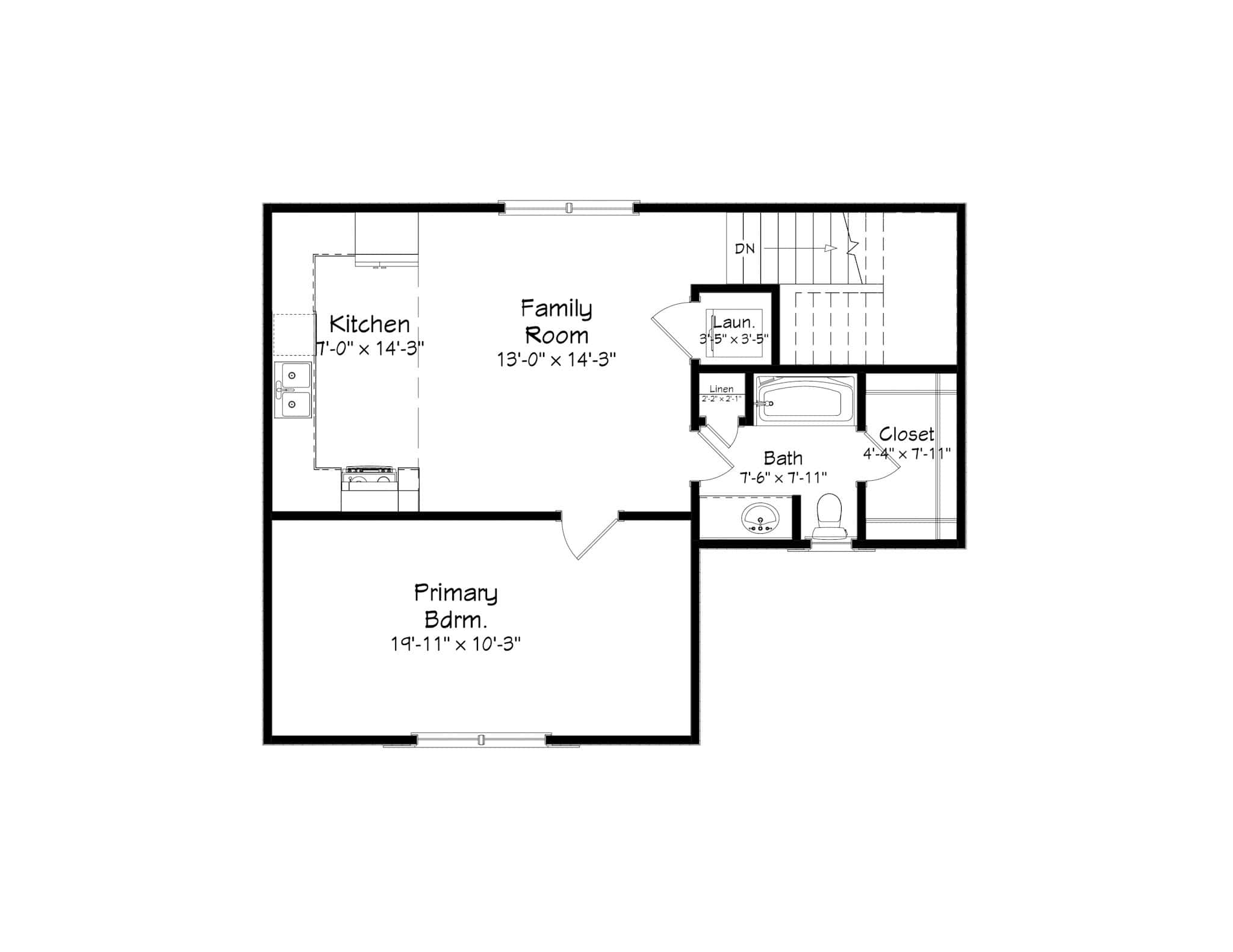 Upper Level of Garage w/Apartments Plan #203-1063