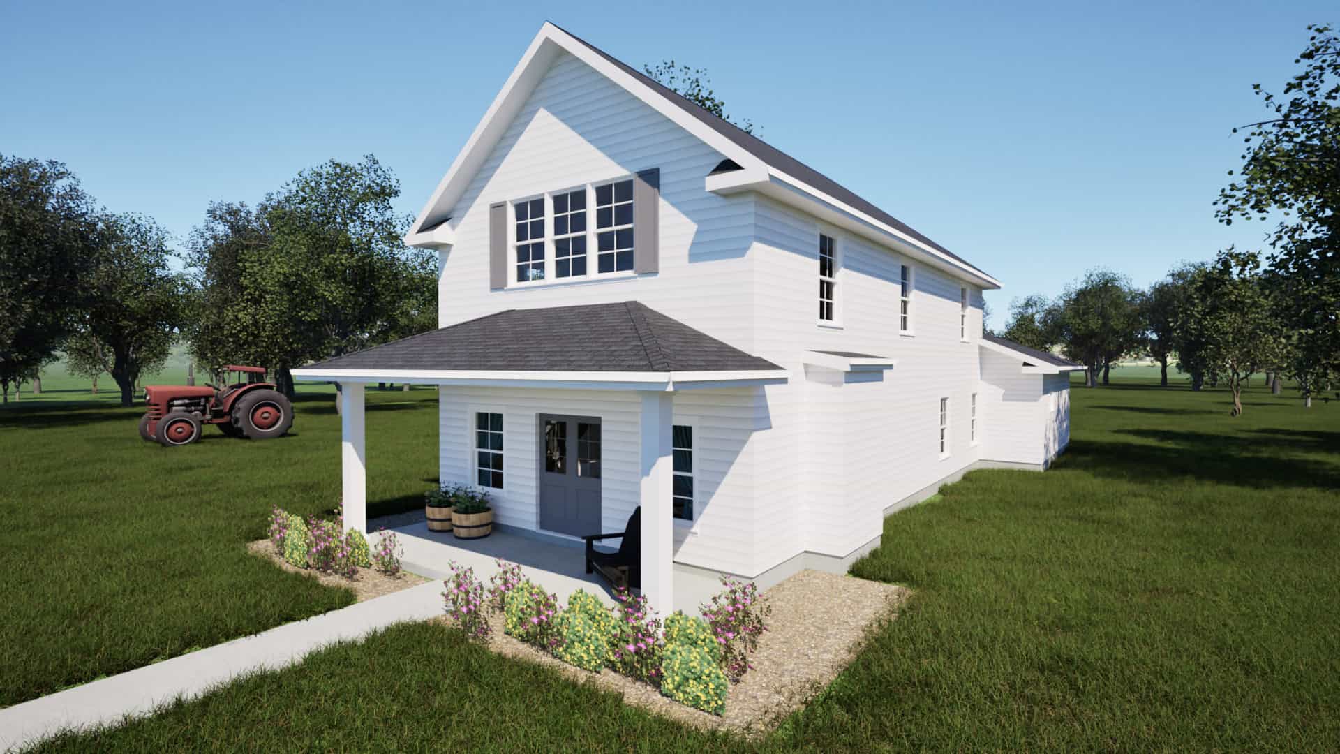 Right Side View of this 3-Bedroom,2056 Sq Ft Plan -203-1064