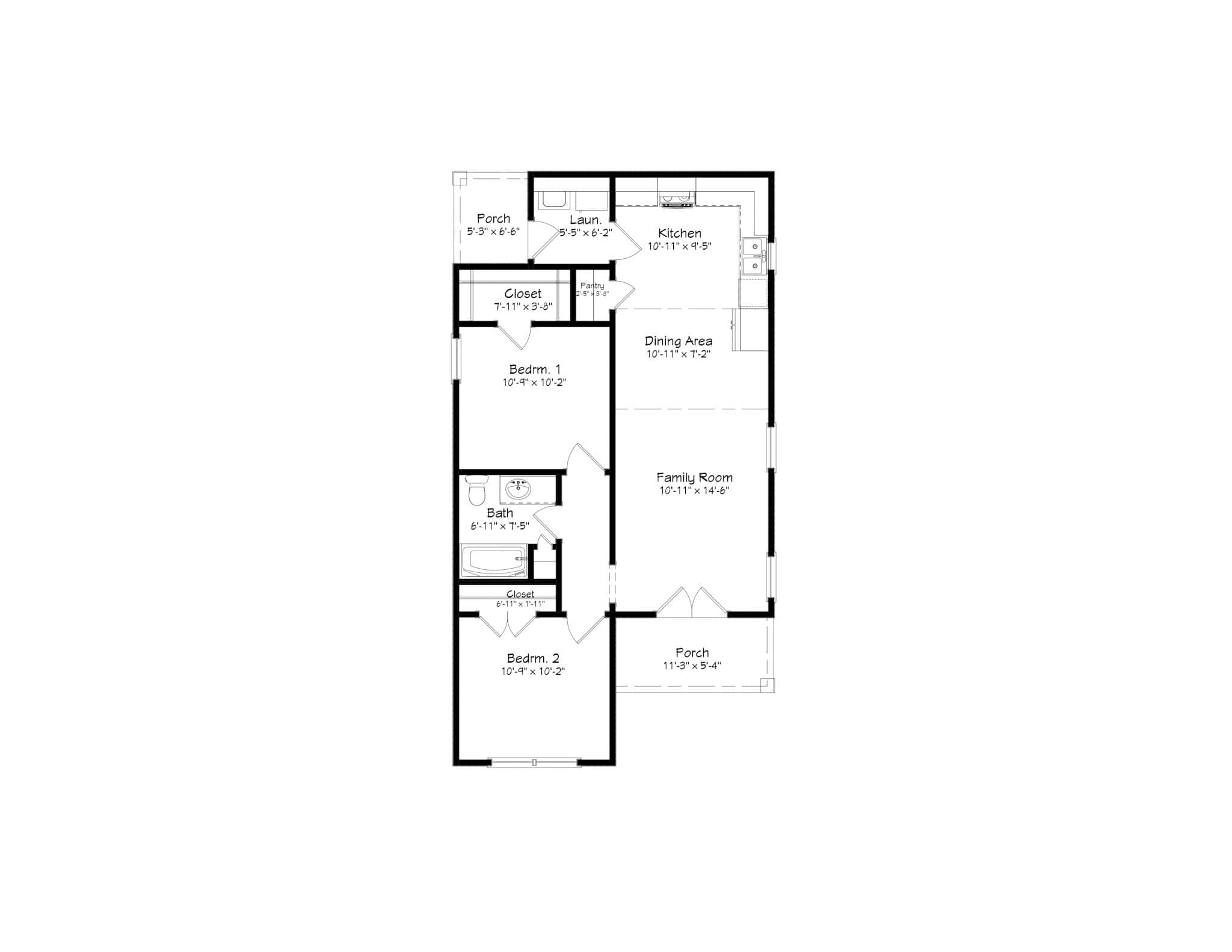 Main Level of Ranch Plan #203-1065