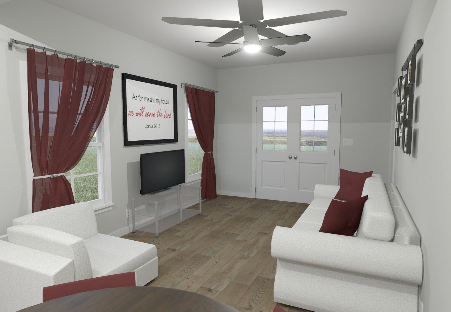 Family Room of this 2-Bedroom,812 Sq Ft Plan -203-1065