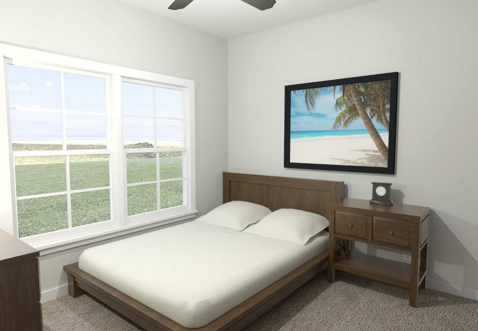 Bedroom of this 2-Bedroom,812 Sq Ft Plan -203-1065
