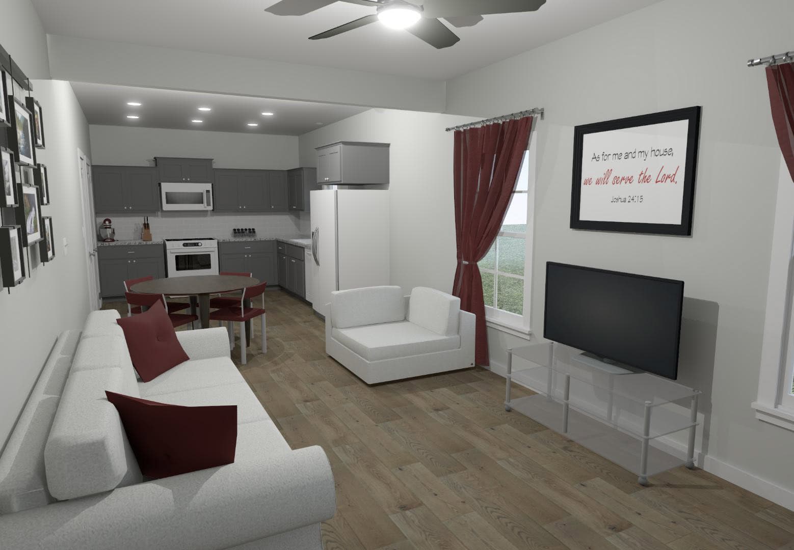 Family Room of this 2-Bedroom,812 Sq Ft Plan -203-1065