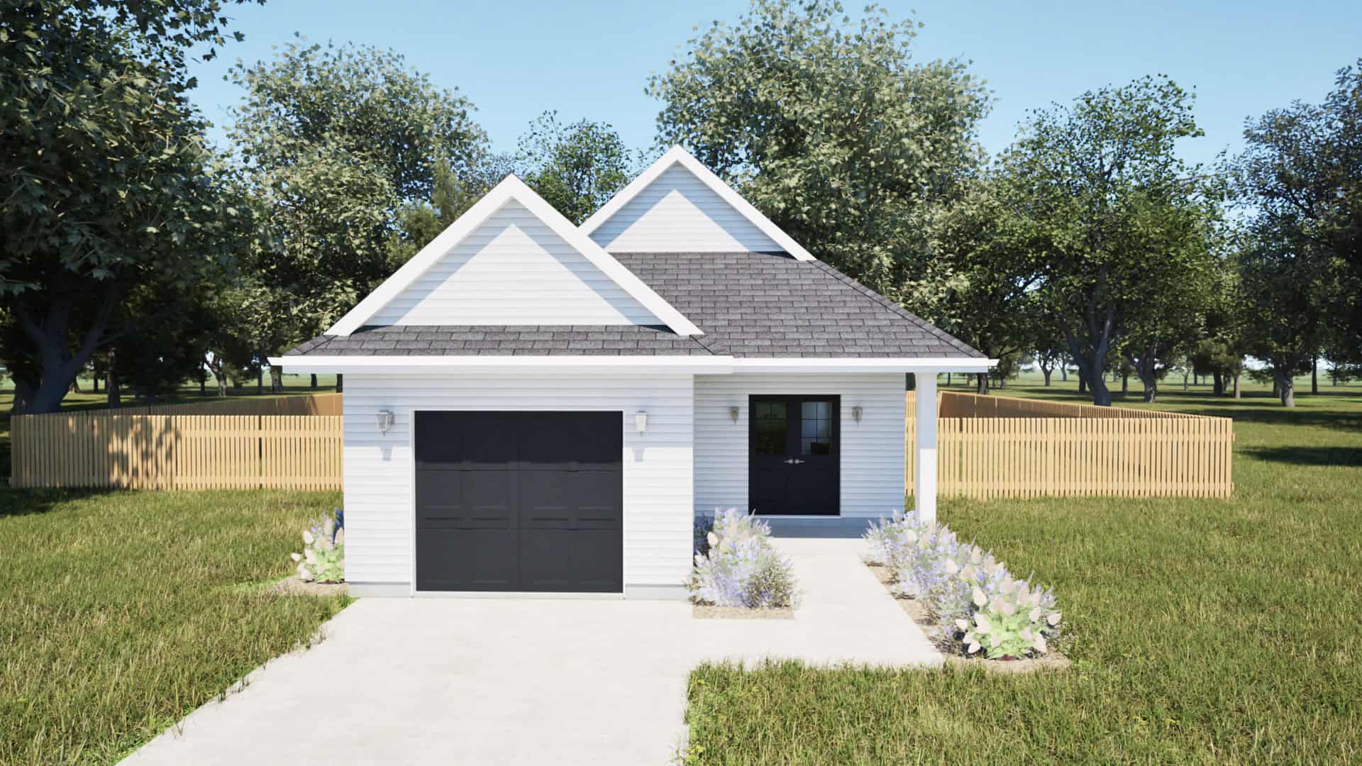 Front View of this 1-Bedroom,658 Sq Ft Plan -203-1066