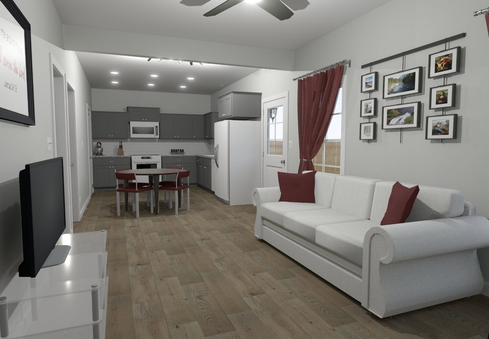 Family Room of this 1-Bedroom,658 Sq Ft Plan -203-1066
