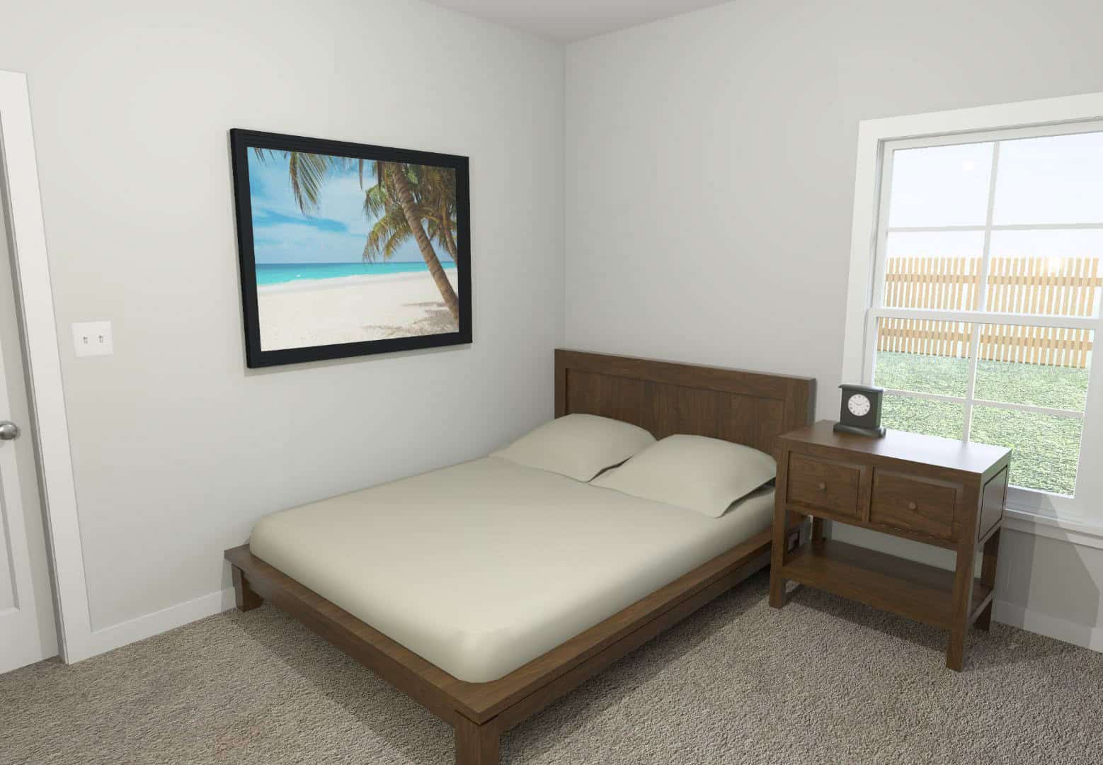 Bedroom of this 1-Bedroom,658 Sq Ft Plan -203-1066