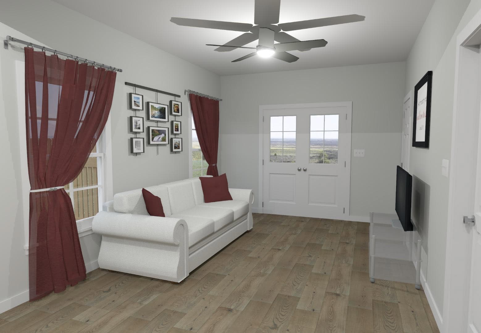 Family Room of this 1-Bedroom,658 Sq Ft Plan -203-1066