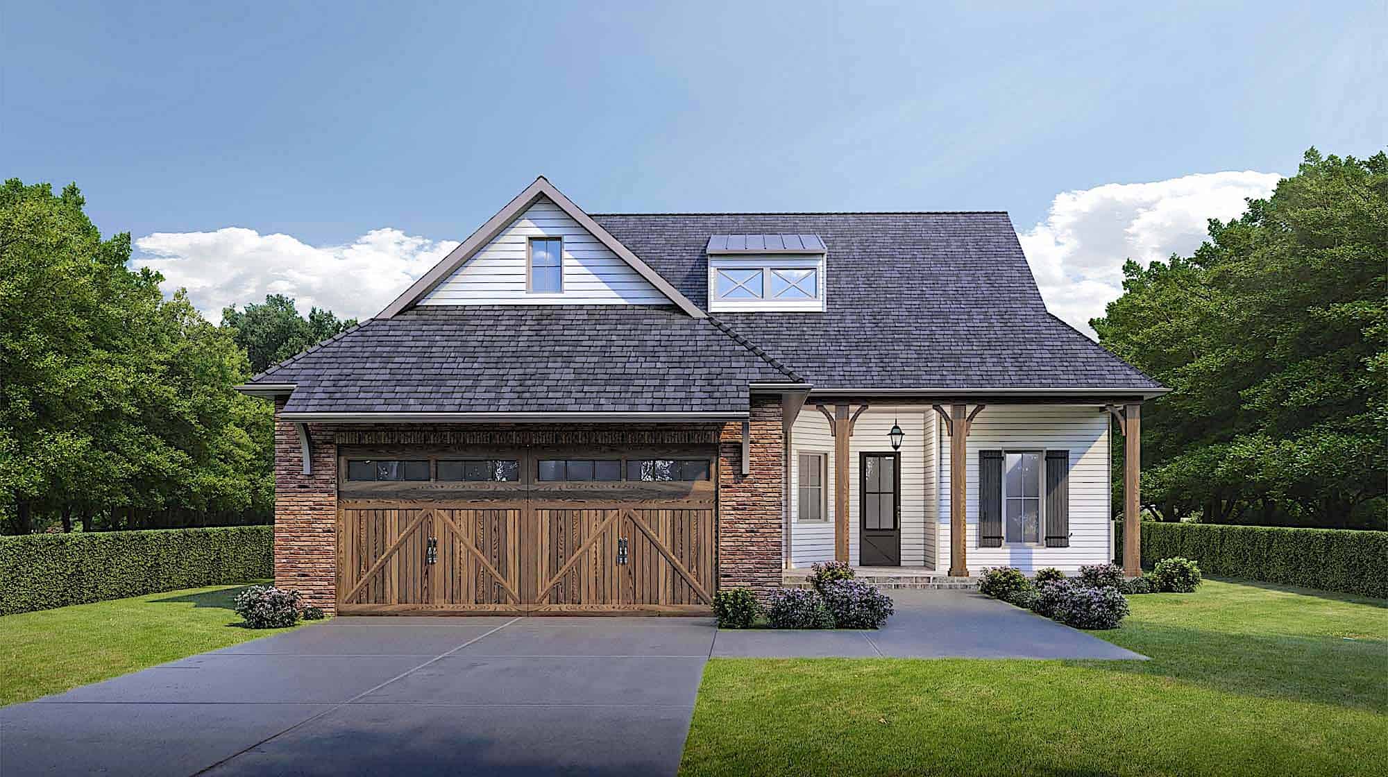 Rustic home (ThePlanCollection: Plan #204-1004)