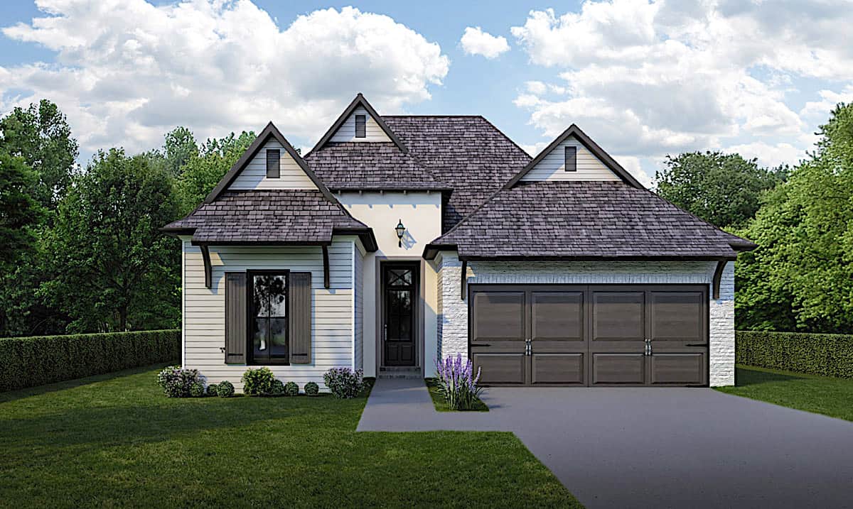 Front View of this 3-Bedroom, 1832 Sq Ft Plan - 204-1005