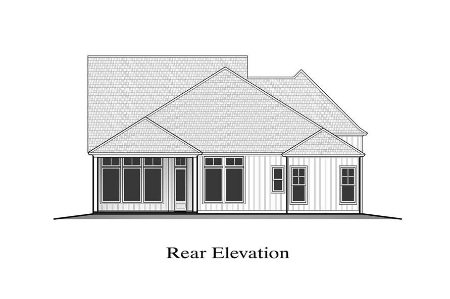204-1022: Home Plan Rear Elevation