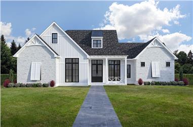4-Bedroom, 2495 Sq Ft Ranch House Plan - 204-1028 - Front Exterior