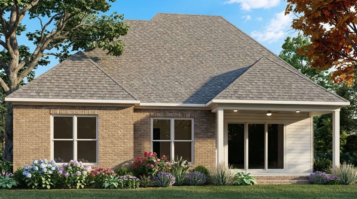 Rear View of this 3-Bedroom,1767 Sq Ft Plan -204-1032