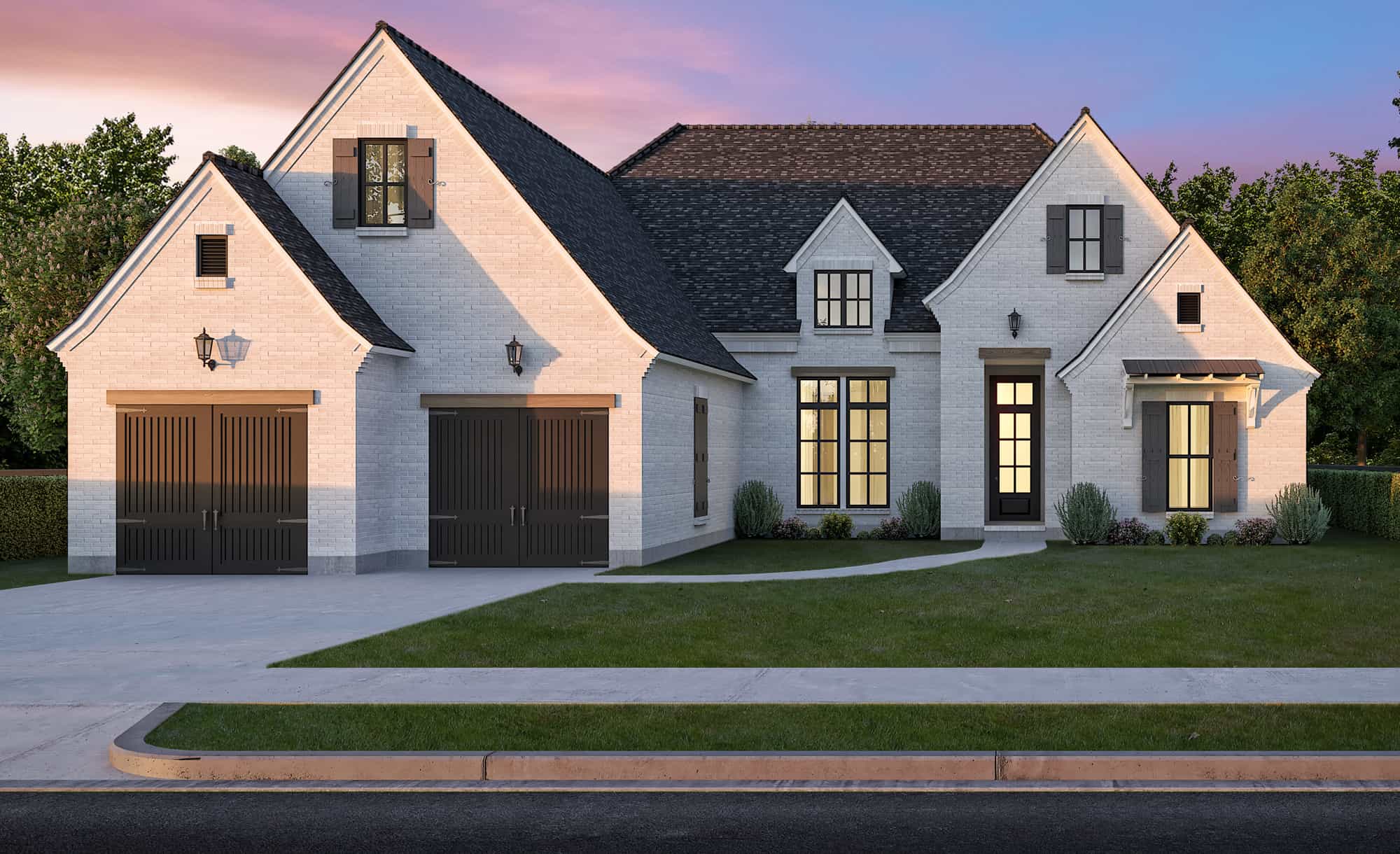 Home Plan Front Elevation of this 4-Bedroom,2877 Sq Ft Plan -204-1039