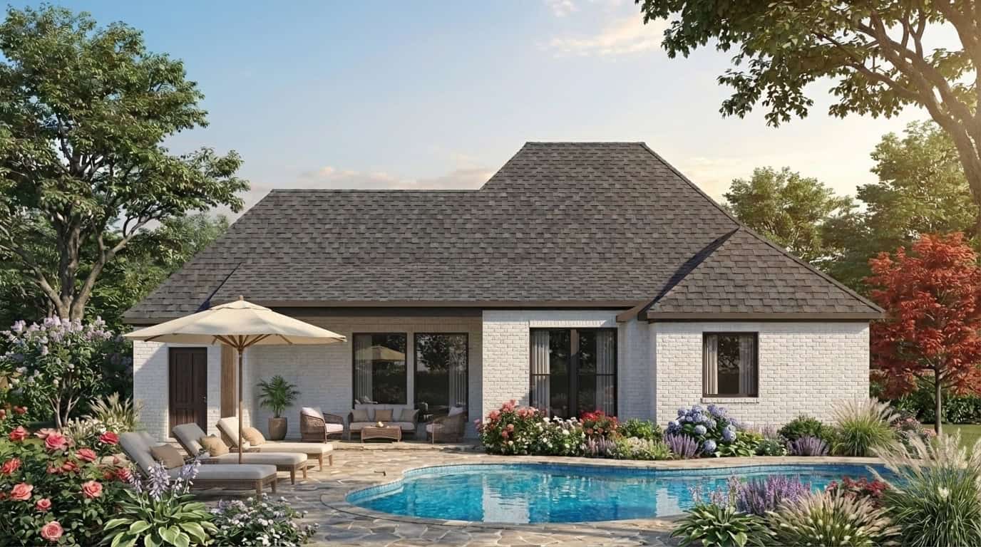 Rear View of this 3-Bedroom,1829 Sq Ft Plan -204-1043