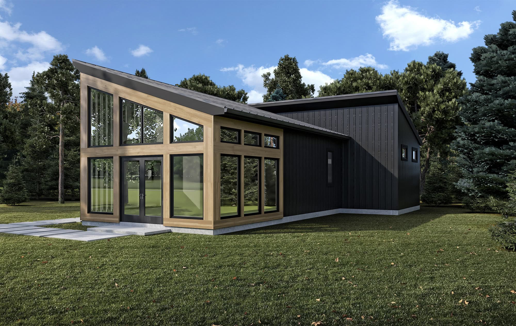 Rear View of this 1-Bedroom,979 Sq Ft Plan -204-1051