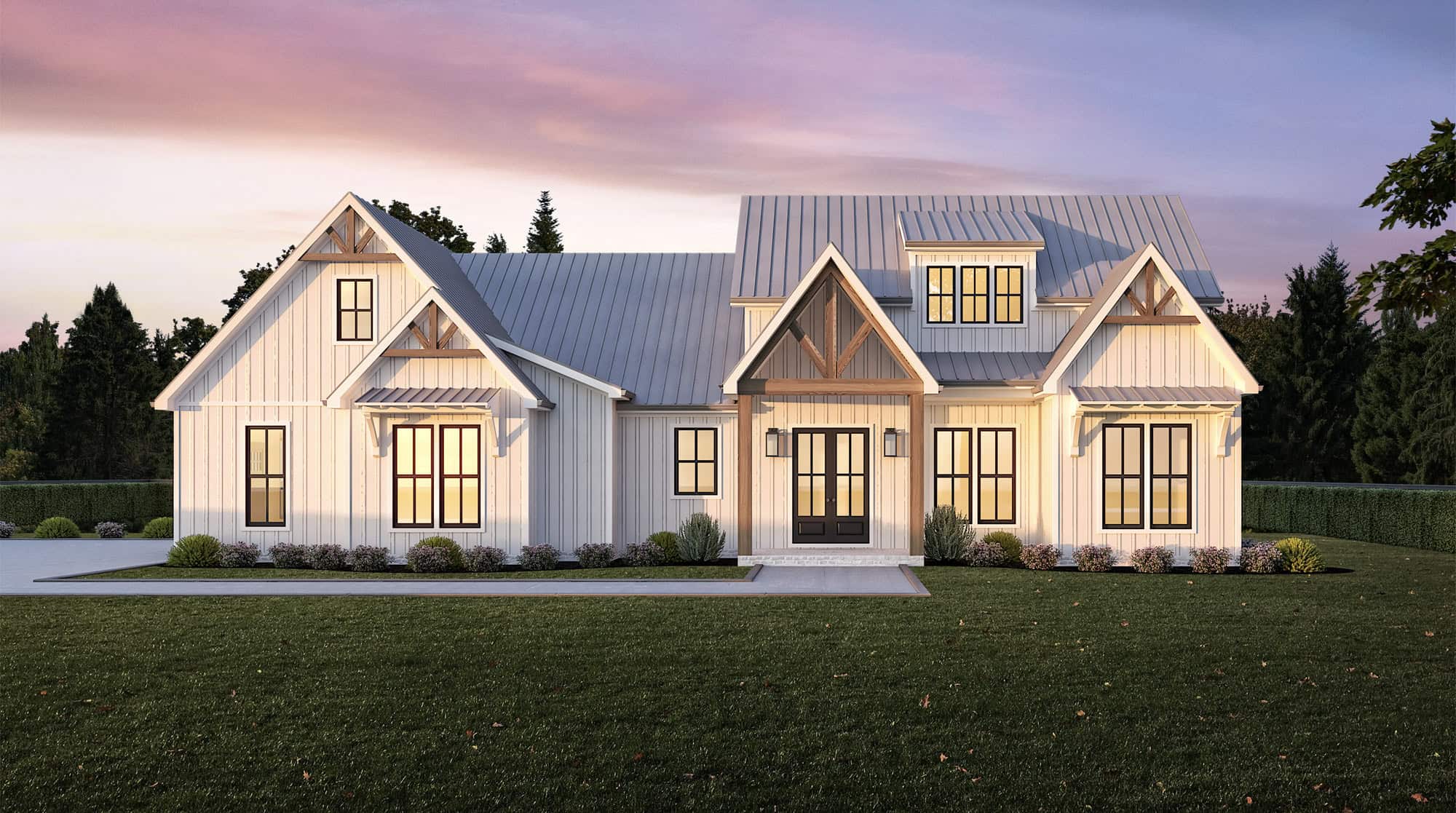 Front View of this 3-Bedroom,1800 Sq Ft Plan -204-1052