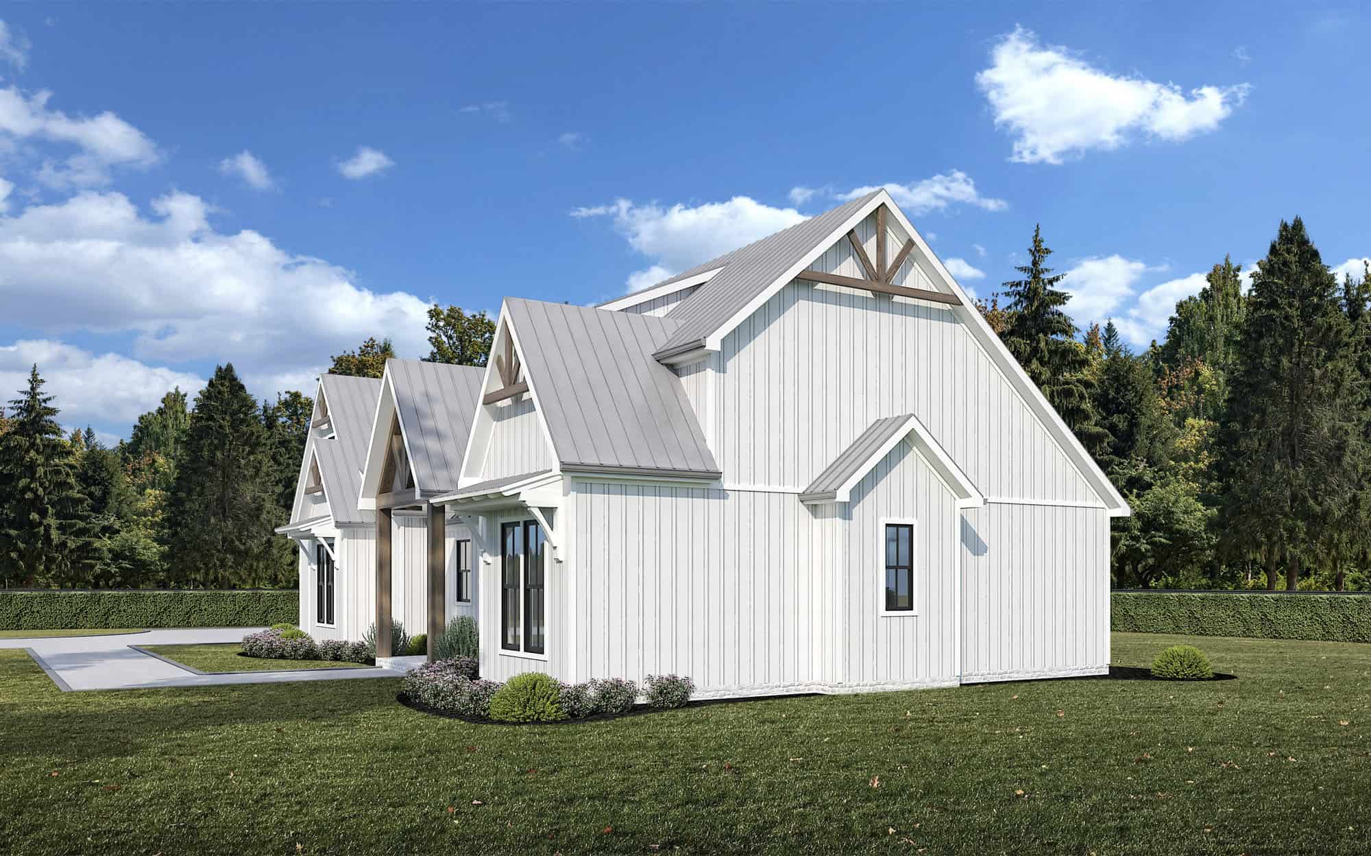 Right Side View of this 3-Bedroom,1800 Sq Ft Plan -204-1052